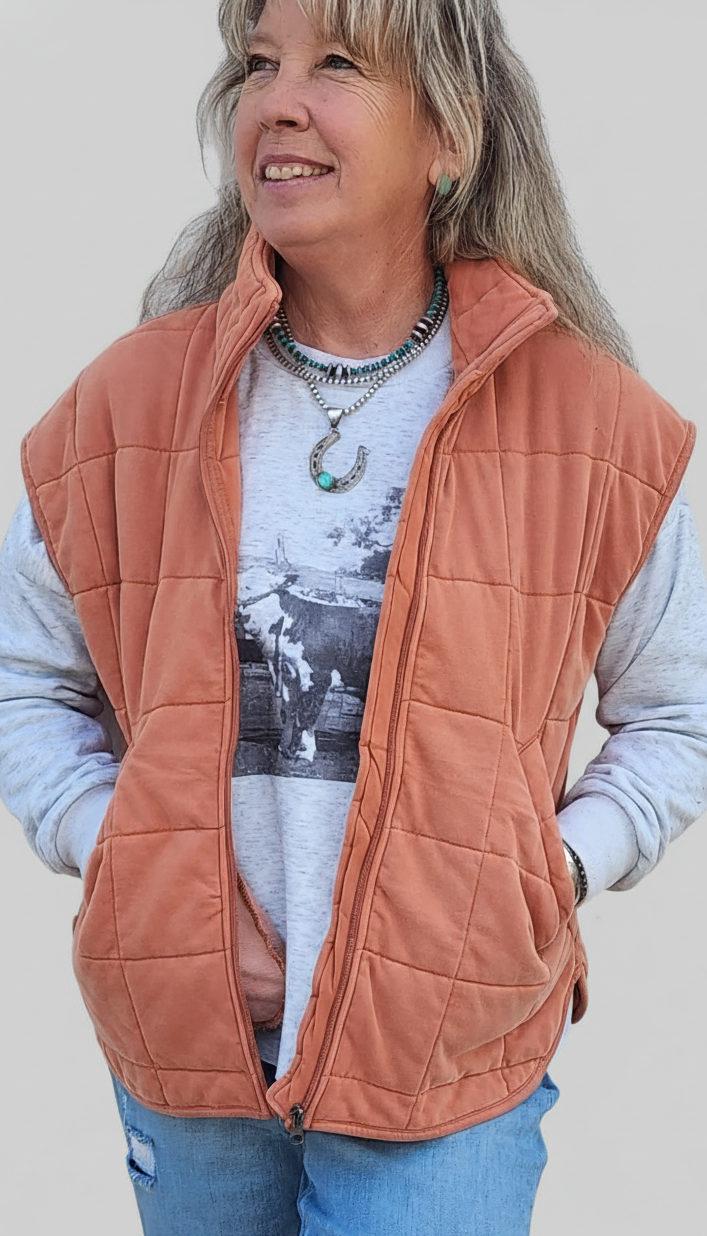 Puffy Vest (Rust)