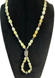 Palomino and Sterling Silver Lariat Necklace