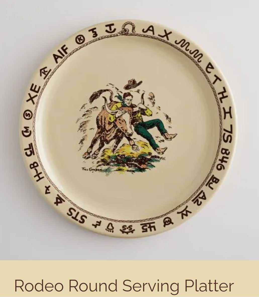 Rodeo China Round Serving Platter