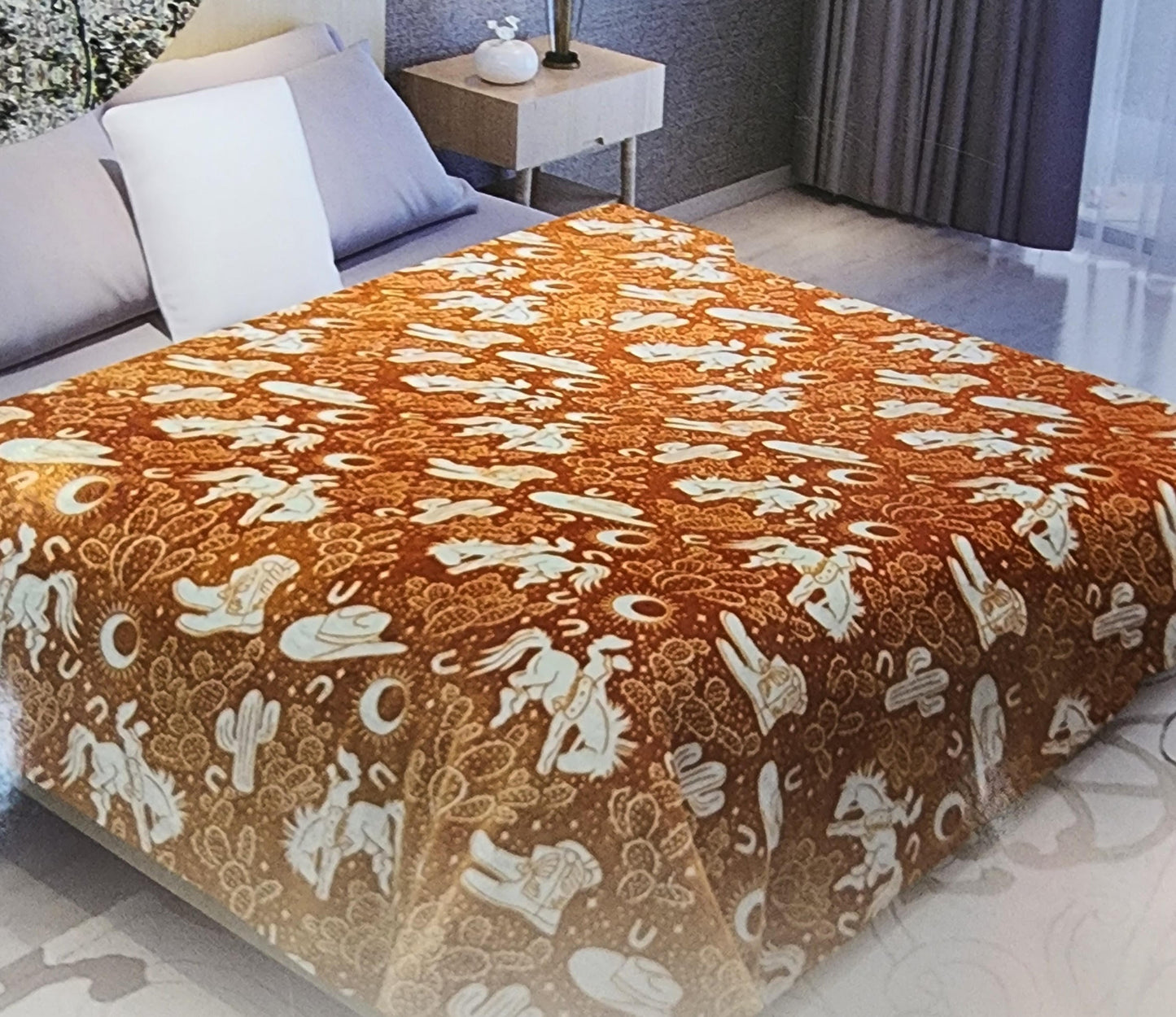 Yee Haw Blanket in Orange