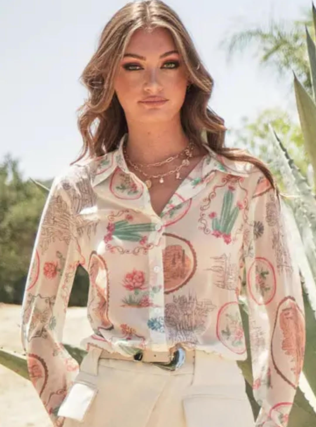 Sheer Long Sleeve Bouse