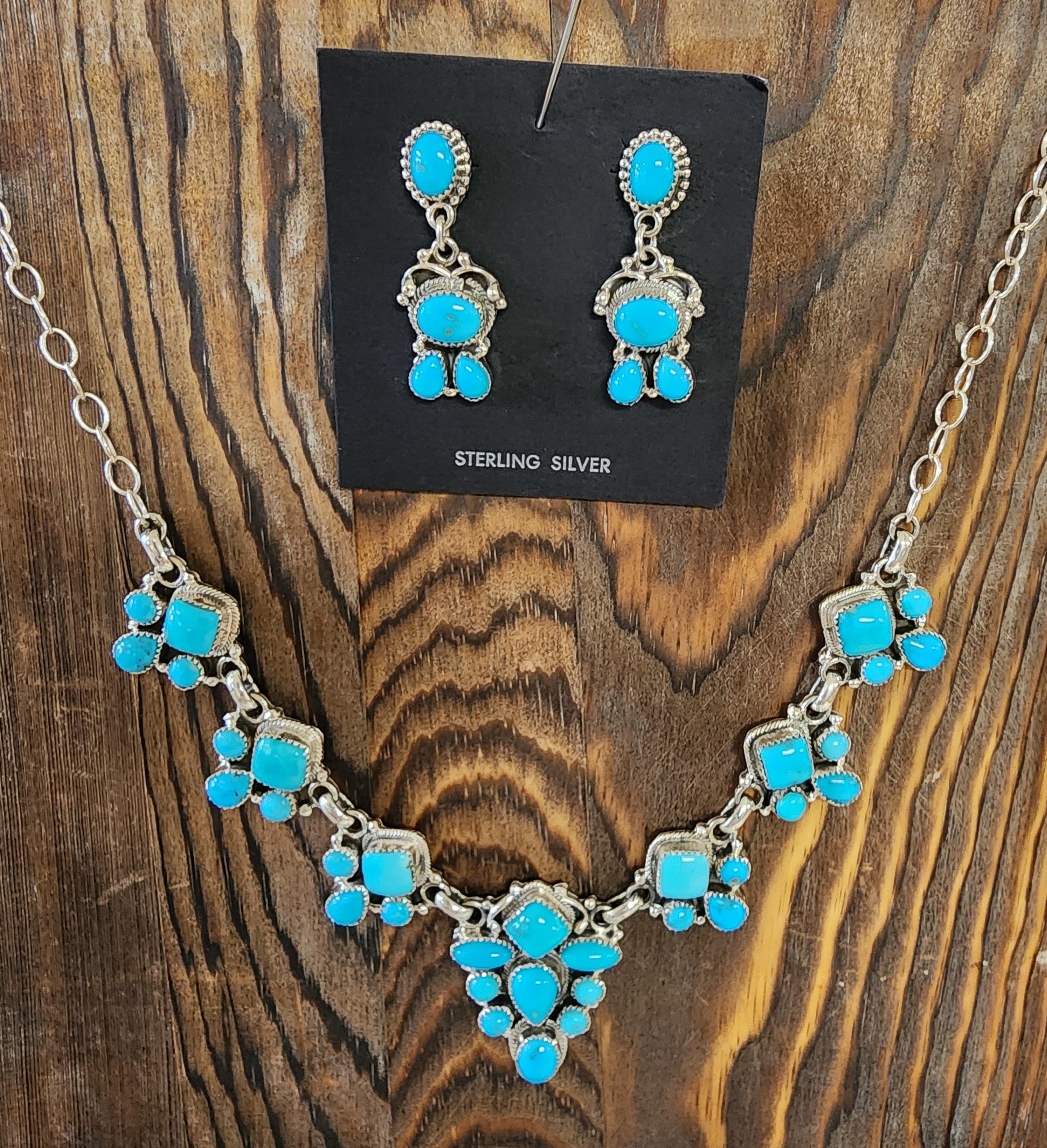 Royston Blue Turquoise Necklace and Earring Set – Jypsy Sisters