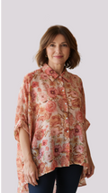 Orange Floral Blouse