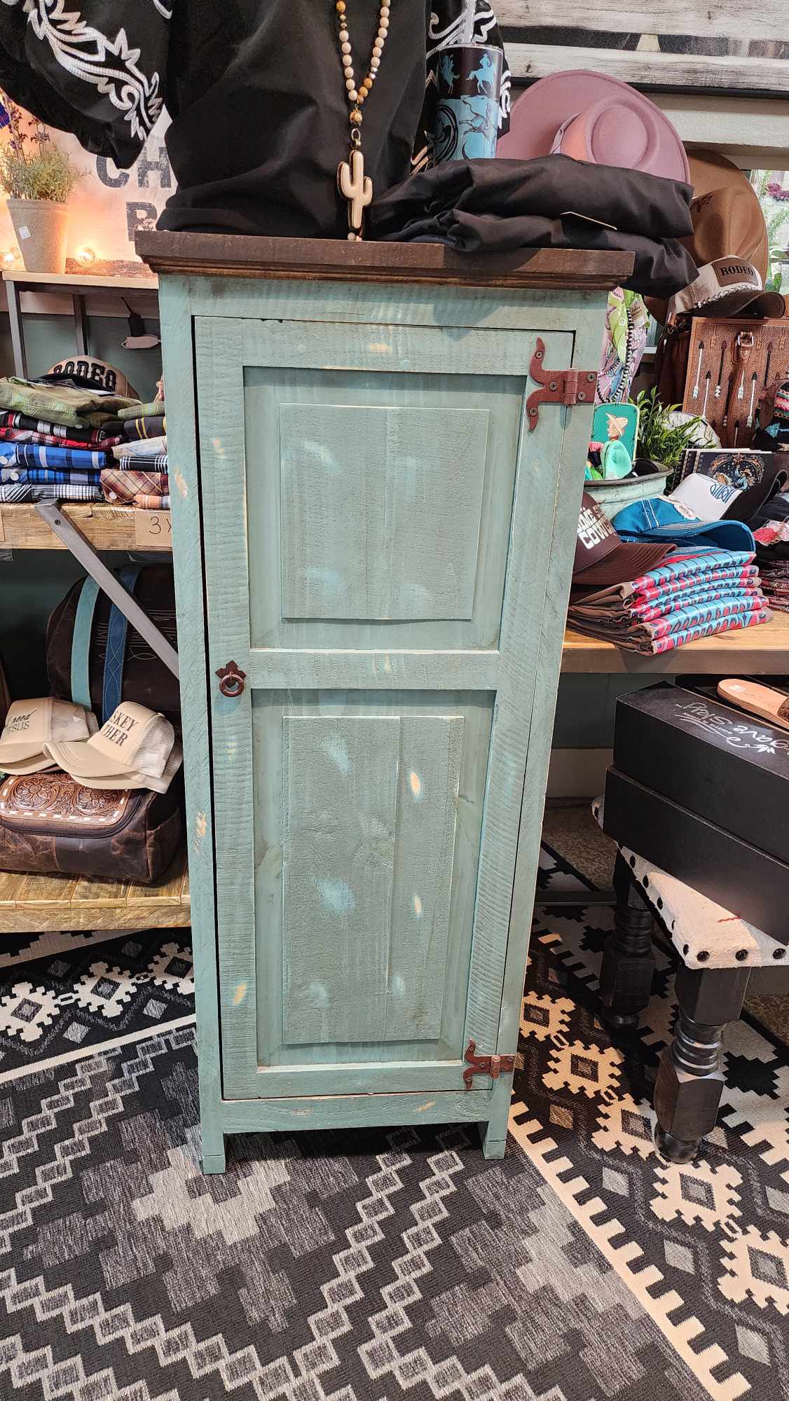 Turquoise Hutch with storage