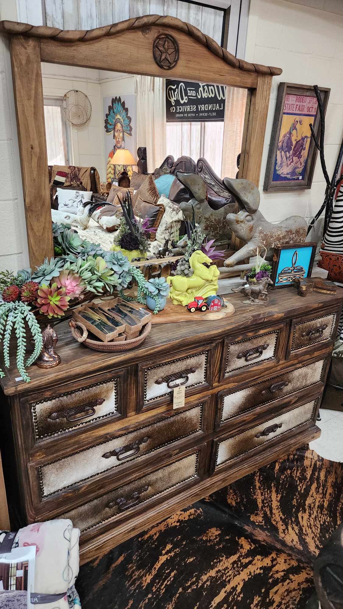 Western Cowhide Dresser
