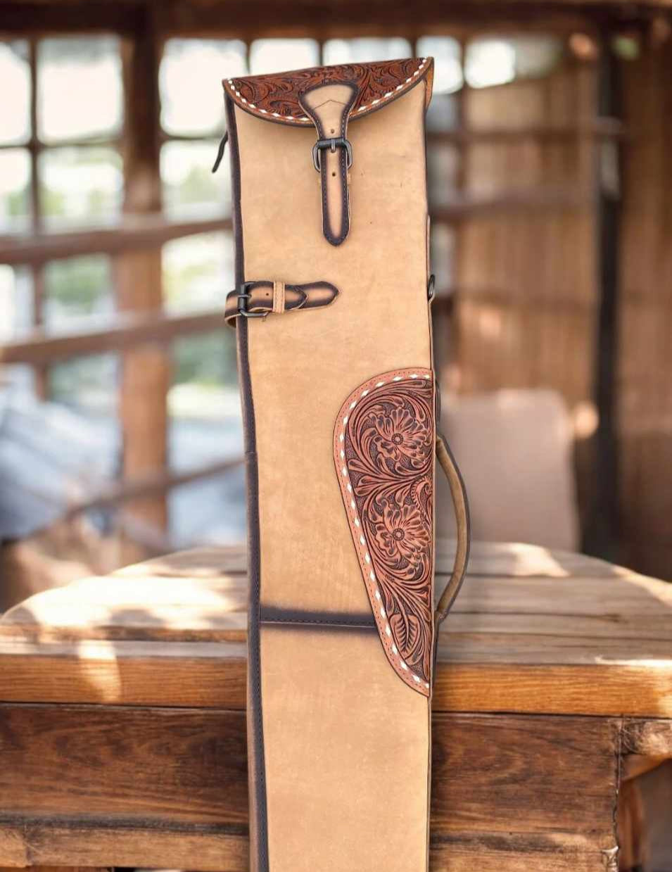 Tooled Leather Carrying Case
