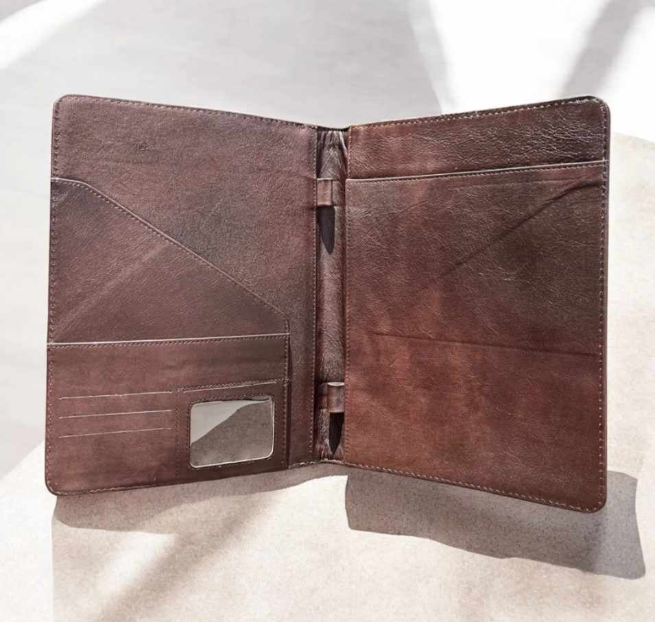 Highland Cow Tooled Leather Folder