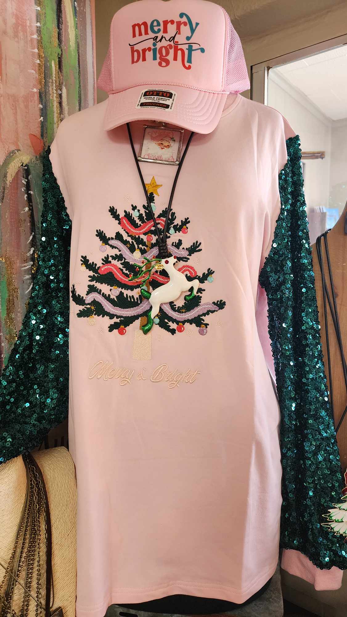 Pink Merry and Bright Sweatshirt