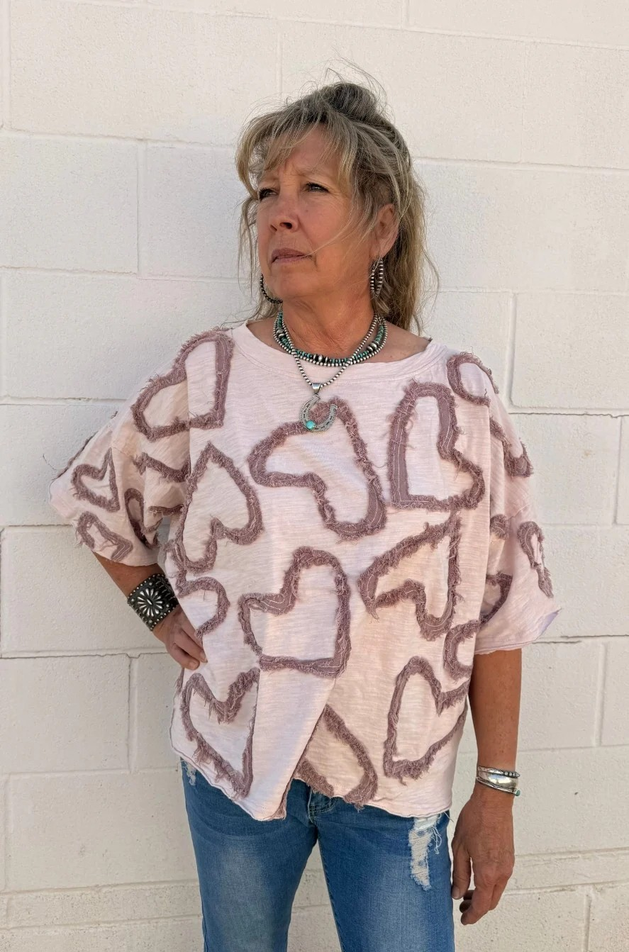 Hearts T-Shirt Blouse