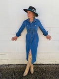 Long-sleeved Denim Dress
