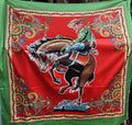 Scarf with Bronc Rider