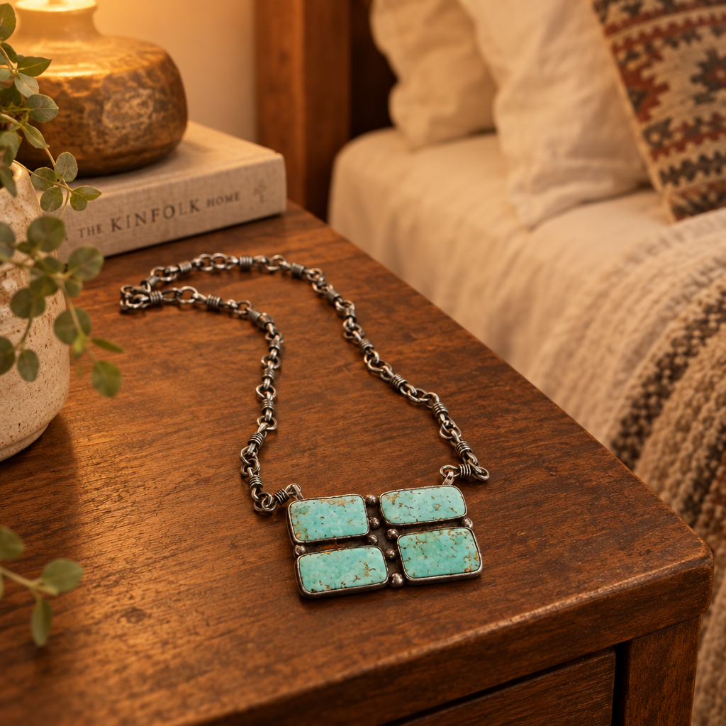 Dry Creek Turquoise Bar – western necklace