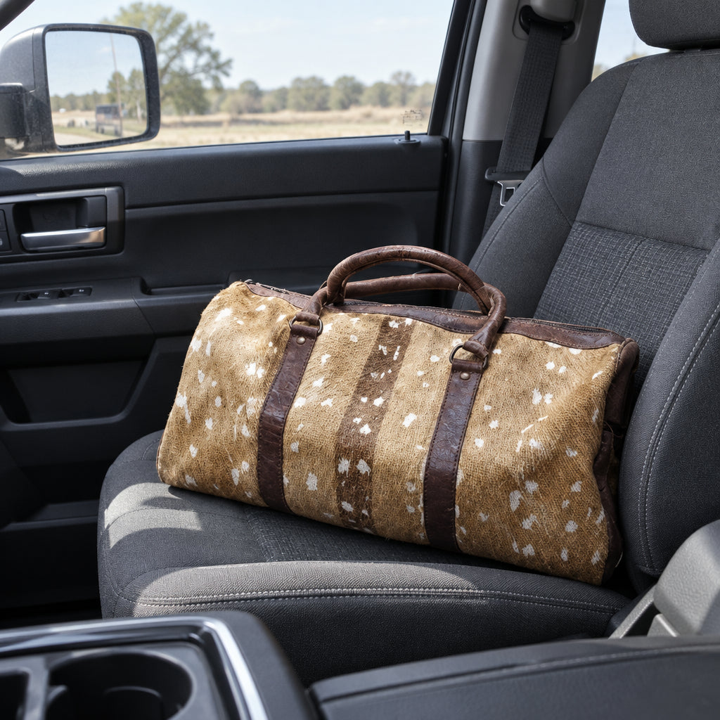 Speckled Brown & Tan Duffel Bag
