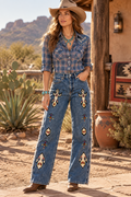Embroidered Jeans – women's western pants