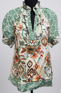 Umgee Ruffled Collar Blouse