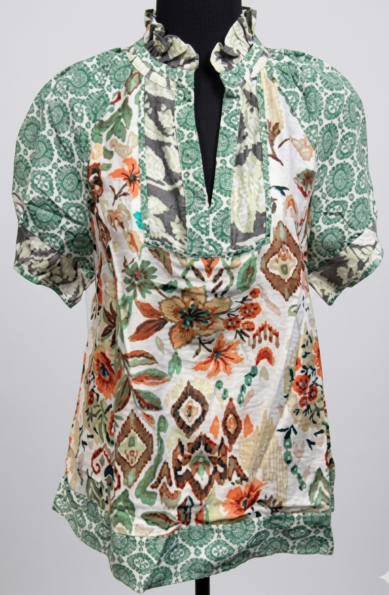 Umgee Ruffled Collar Blouse
