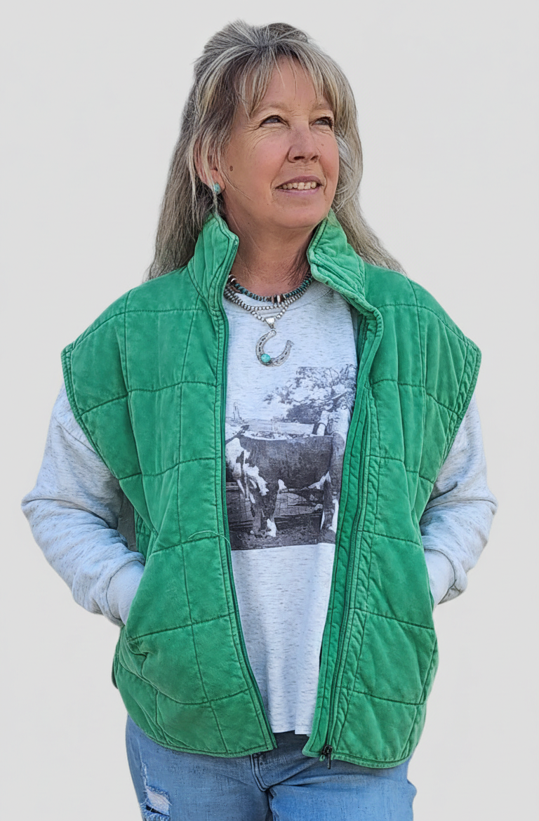 Quilted Vest (Green)