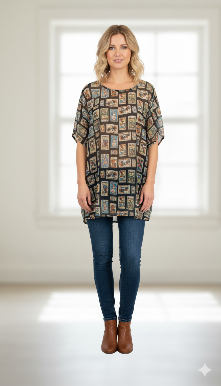 Enchanted Garden Tunic Blouse