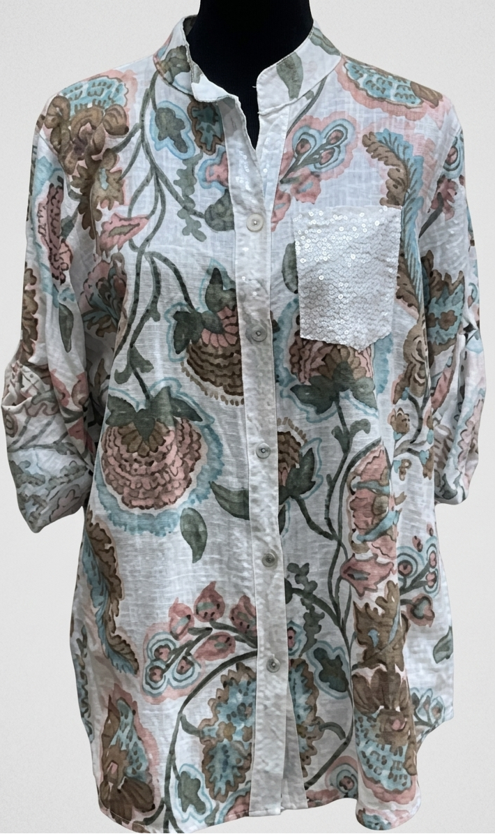 Floral Button Up Blouse