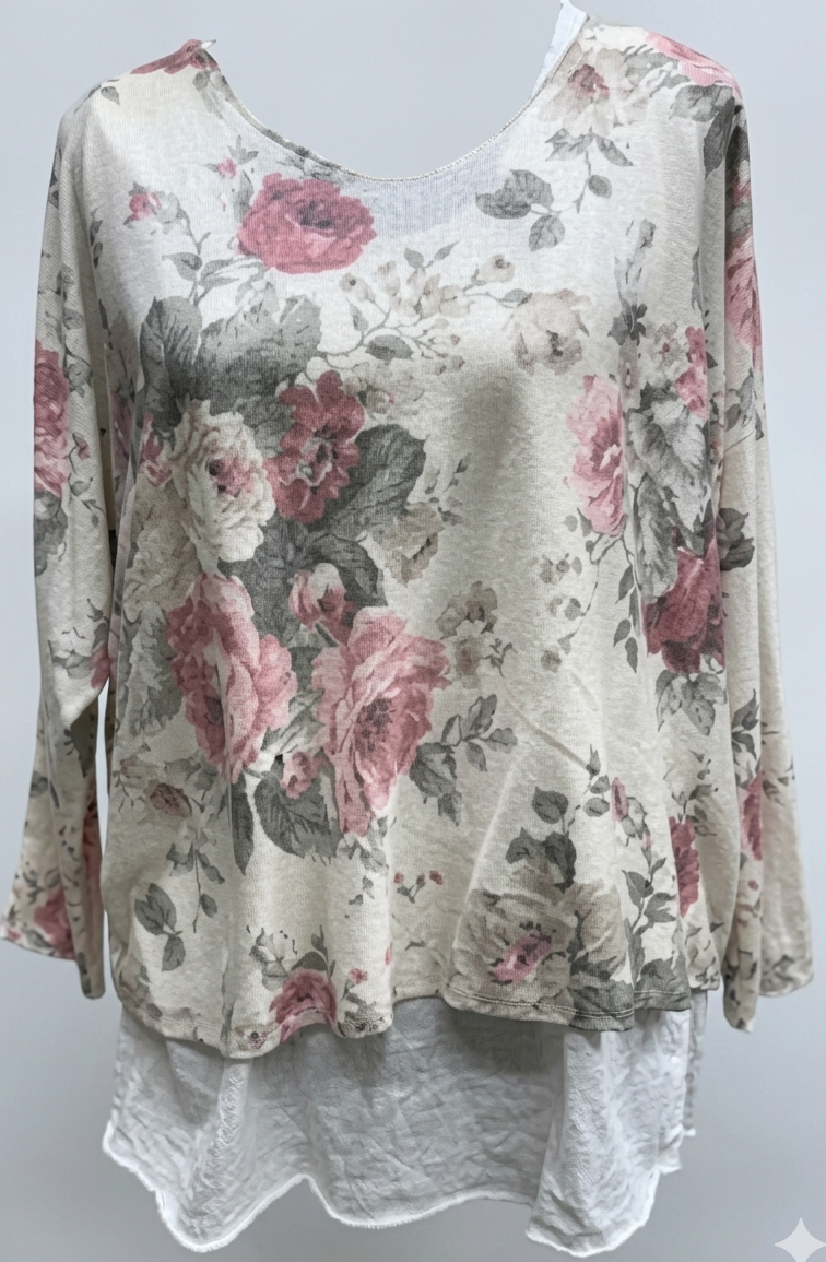 Floral Layered Blouse