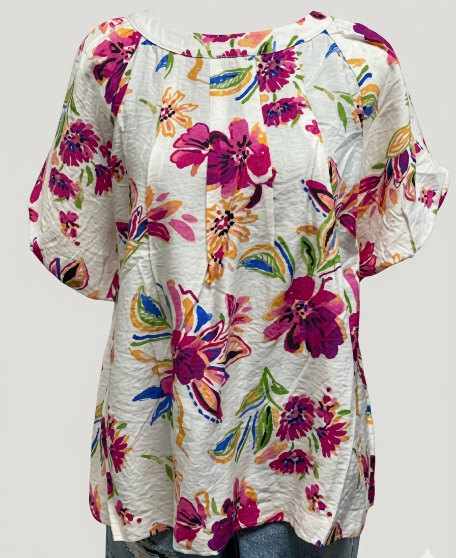 Umgee Round Neck Blouse