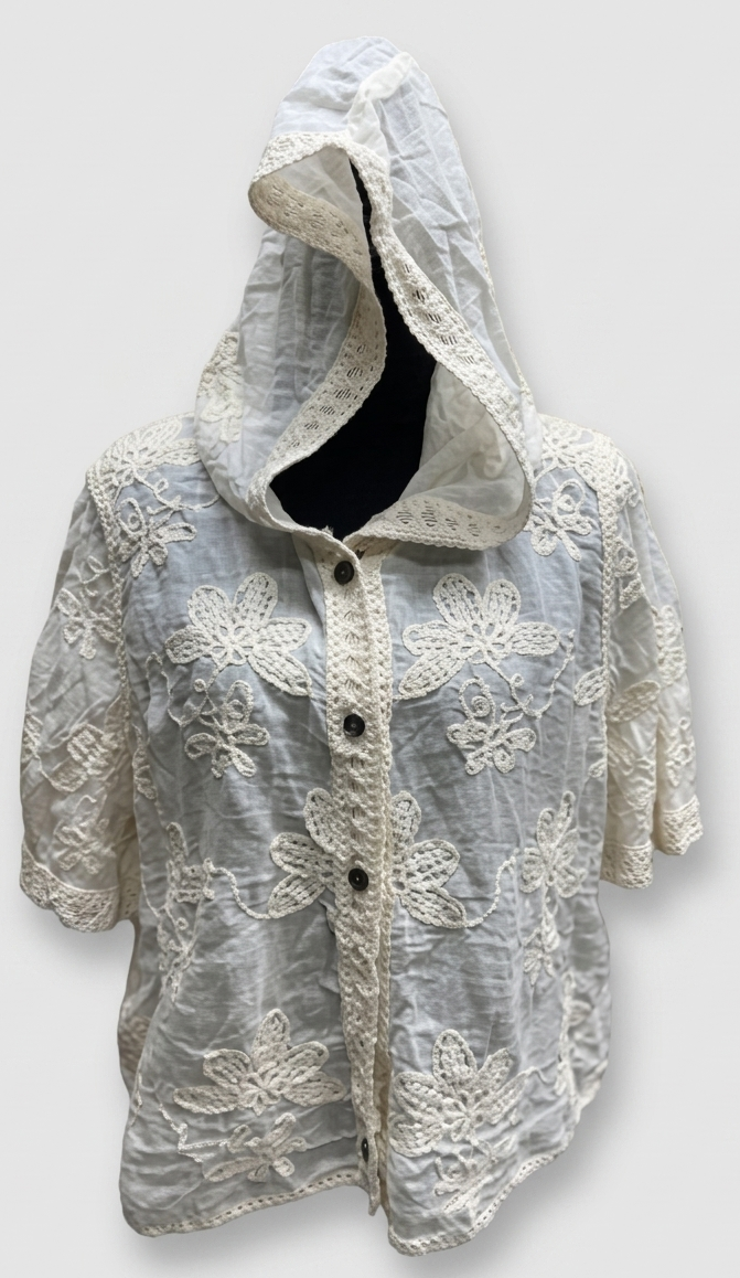 P.O.L. Embroidered Hooded Cover-Up