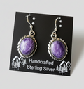 Purple Spiney Oyster Dangle Earrings