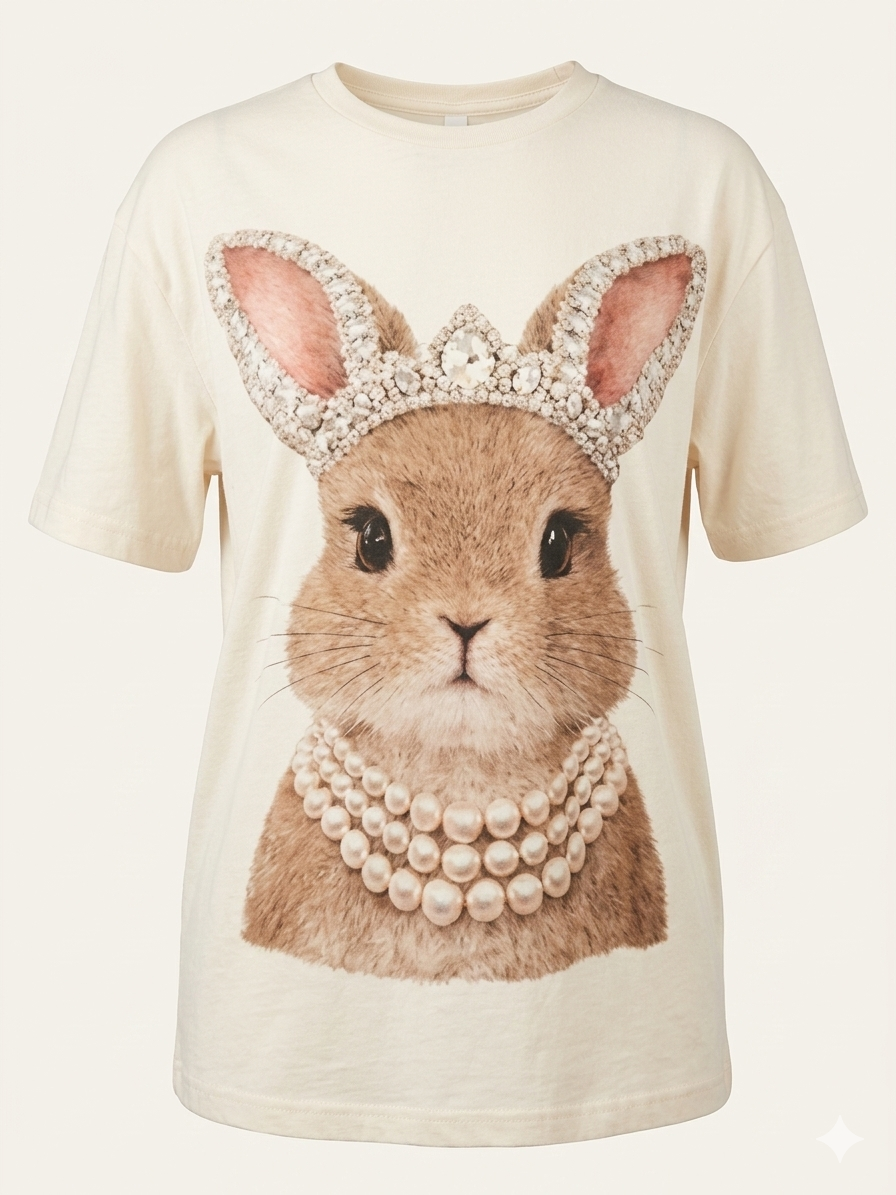 Diamonds and Pearls Bunny T-Shirt