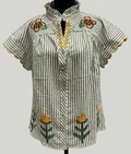 Umgee Embroidered Floral Blouse