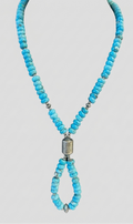 Turquoise and Sterling Silver Lariat Necklace