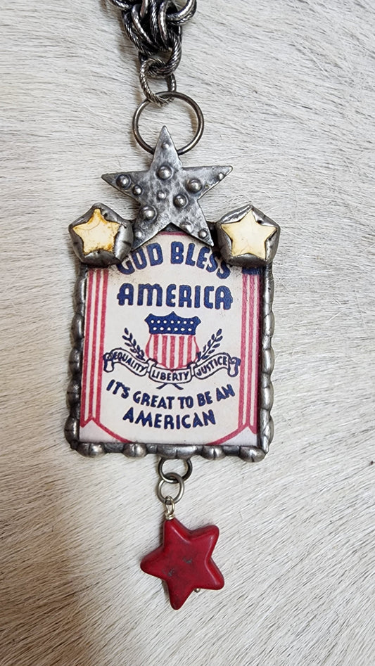God Bless America Necklace