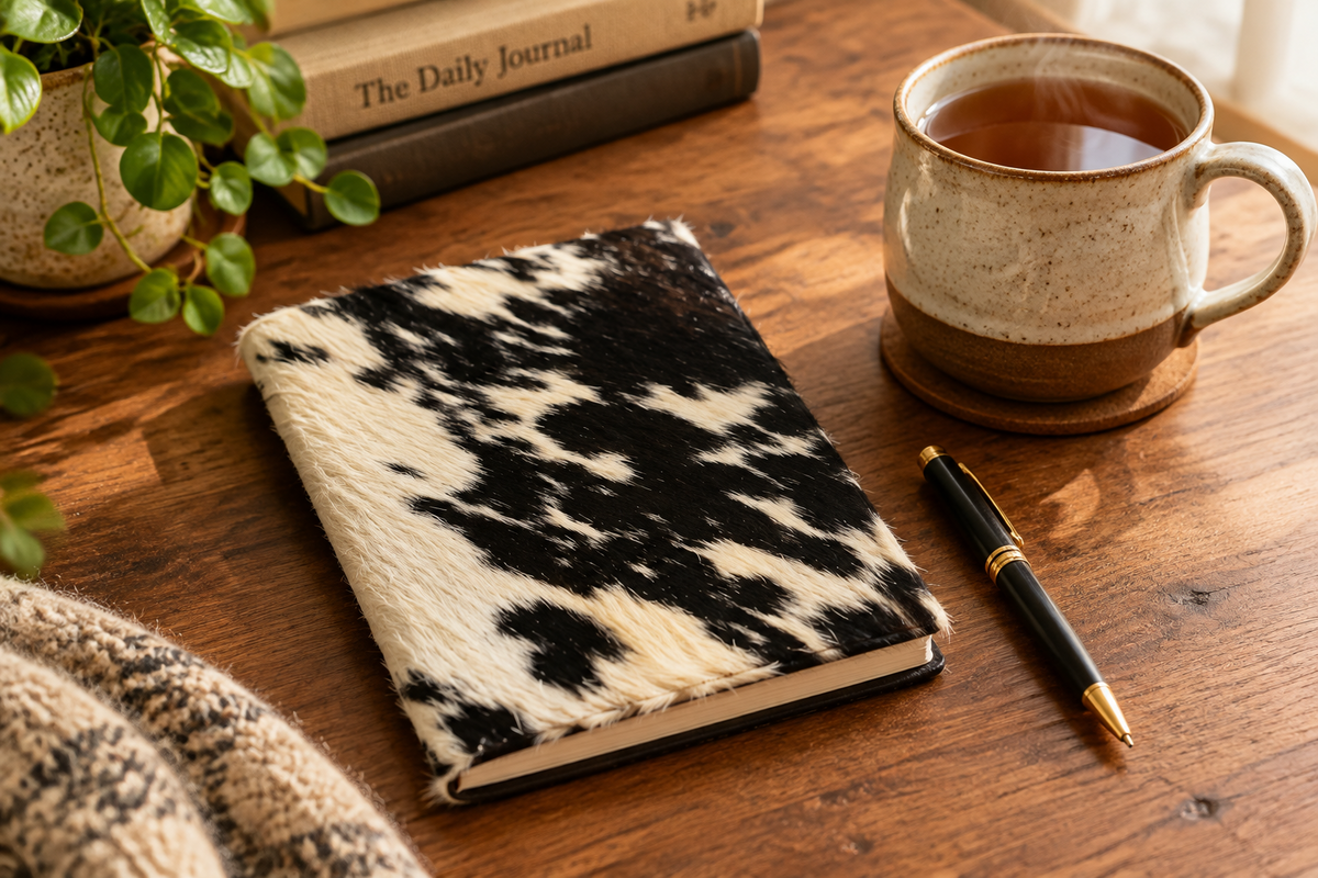 Hair on Hide Journal – 8.75" x 12" – western gift