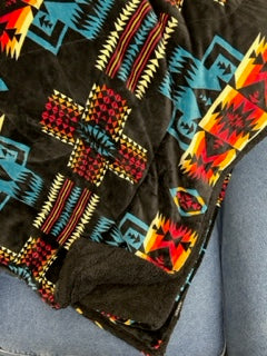 Aztec Inspired Sherpa Blankets
