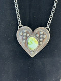Sterling Silver and Turquoise Heart Necklace