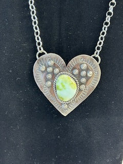 Sterling Silver and Turquoise Heart Necklace