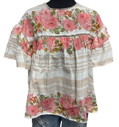 Easel Flutter Sleeve Blouse