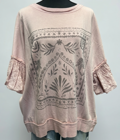 Easel's Eyelet Sleeve Blouse