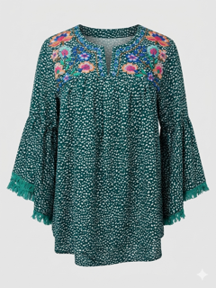 Umgee Embroidered Blouse