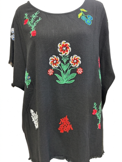 Umgee Embroidered Floral Blouse
