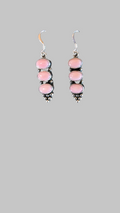 Pink Opal Sterling Silver Drop Earrings