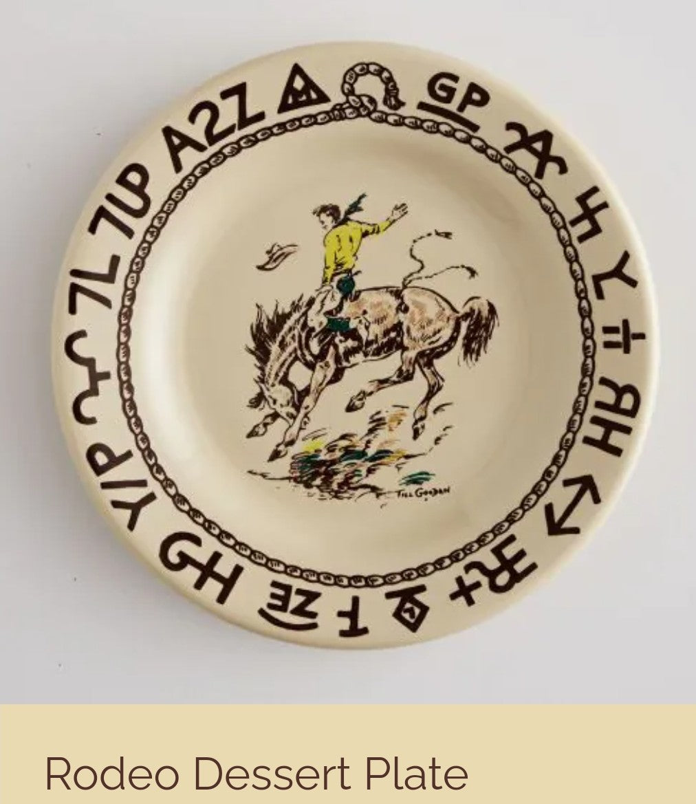 Rodeo China Dessert Plate