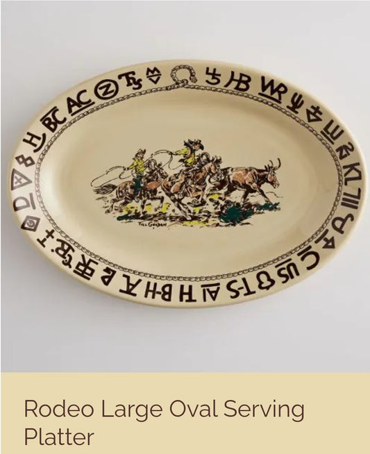 Rodeo China Oval Platter