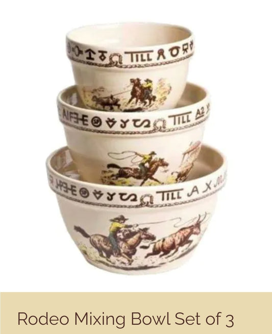 Rodeo China Mixing Bowl Set (3)