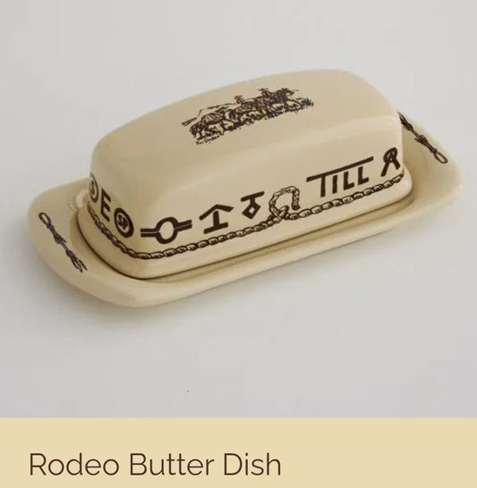 Rodeo China Butter Dish