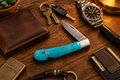Southwestern Style Turquoise Inlay Pocket Knife – men's western accessory