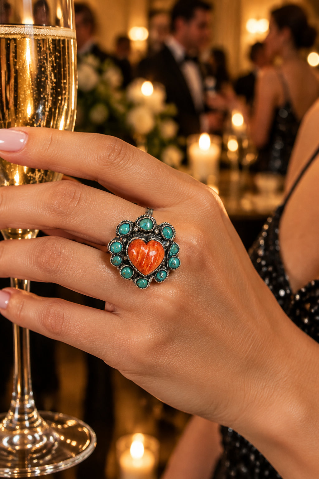 Spiny Oyster Heart Ring