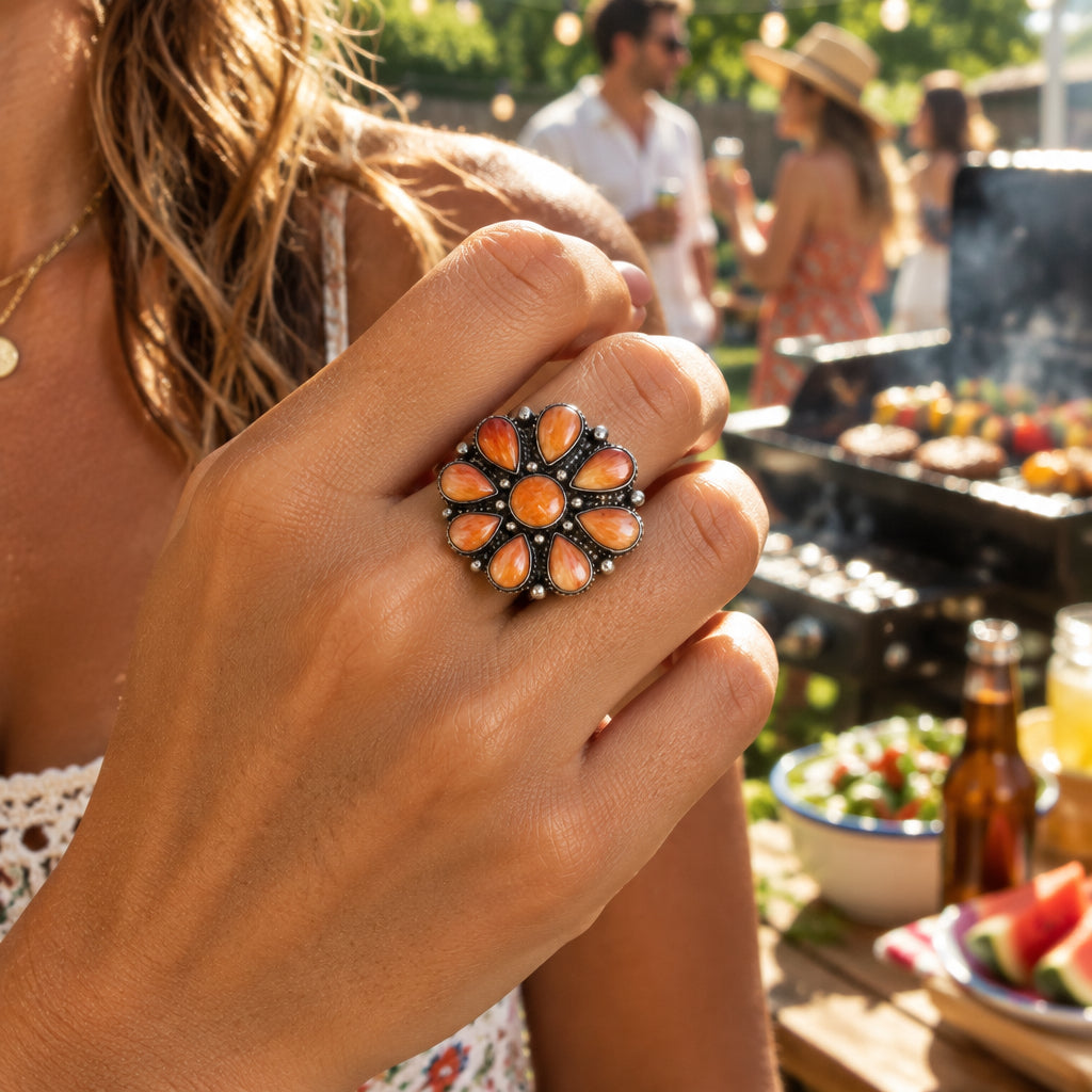 Spiny Oyster Cluster Ring