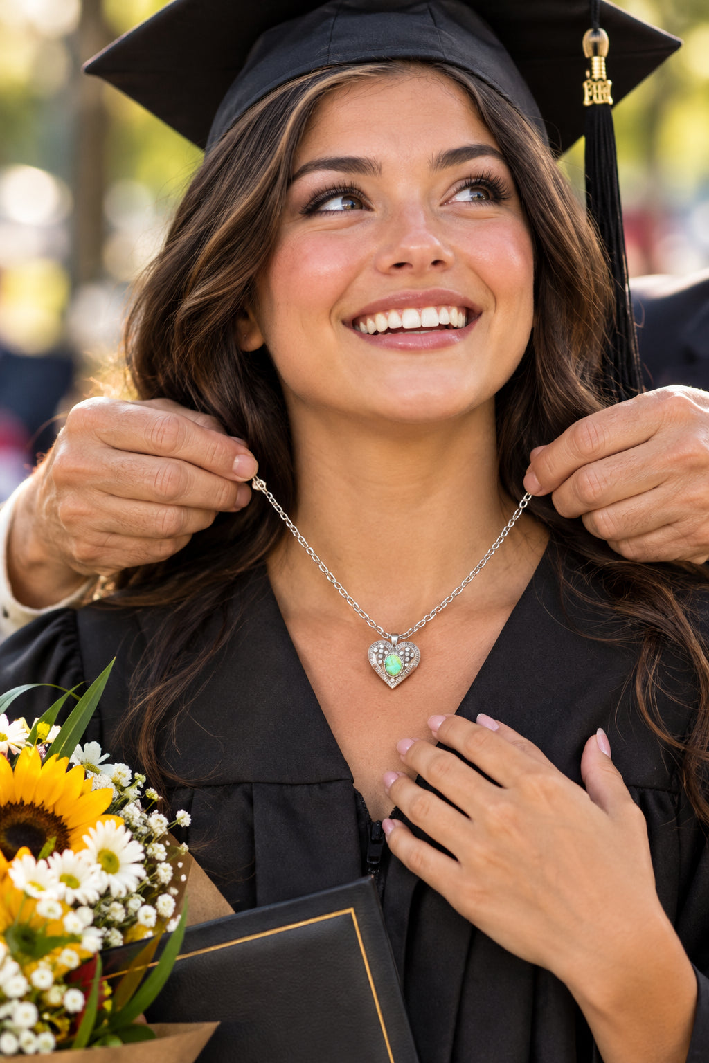 Sterling Silver and Turquoise Heart Necklace