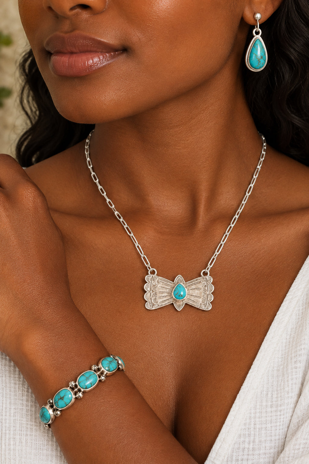 Sterling Silver and Turquoise Necklace