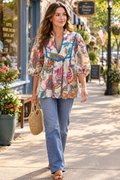 Umgee Embossed Blouse